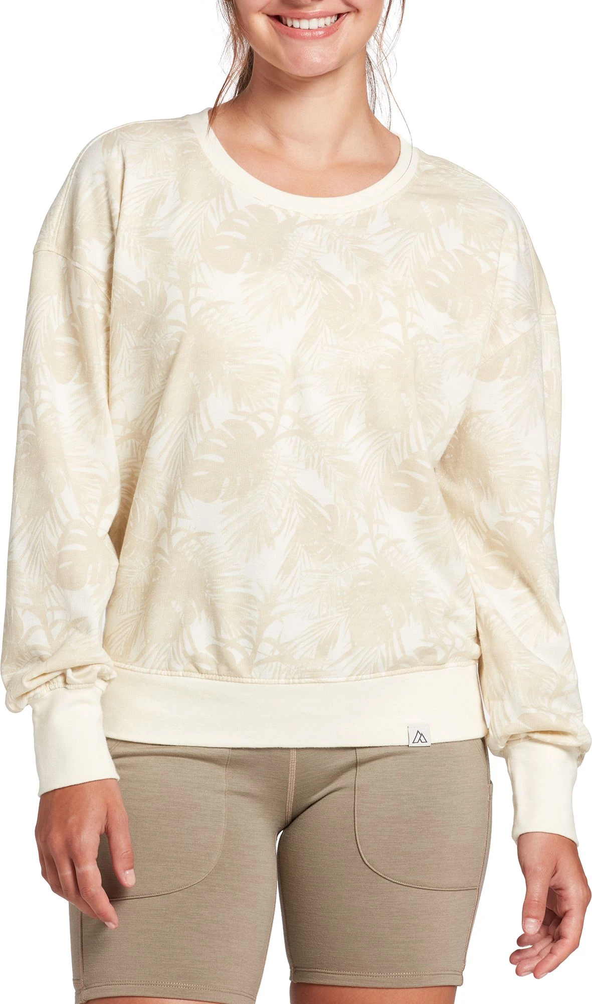 Alpine Design Women's Fleece Crewneck Sweatshirt For Women Unbleached Midnight Fern