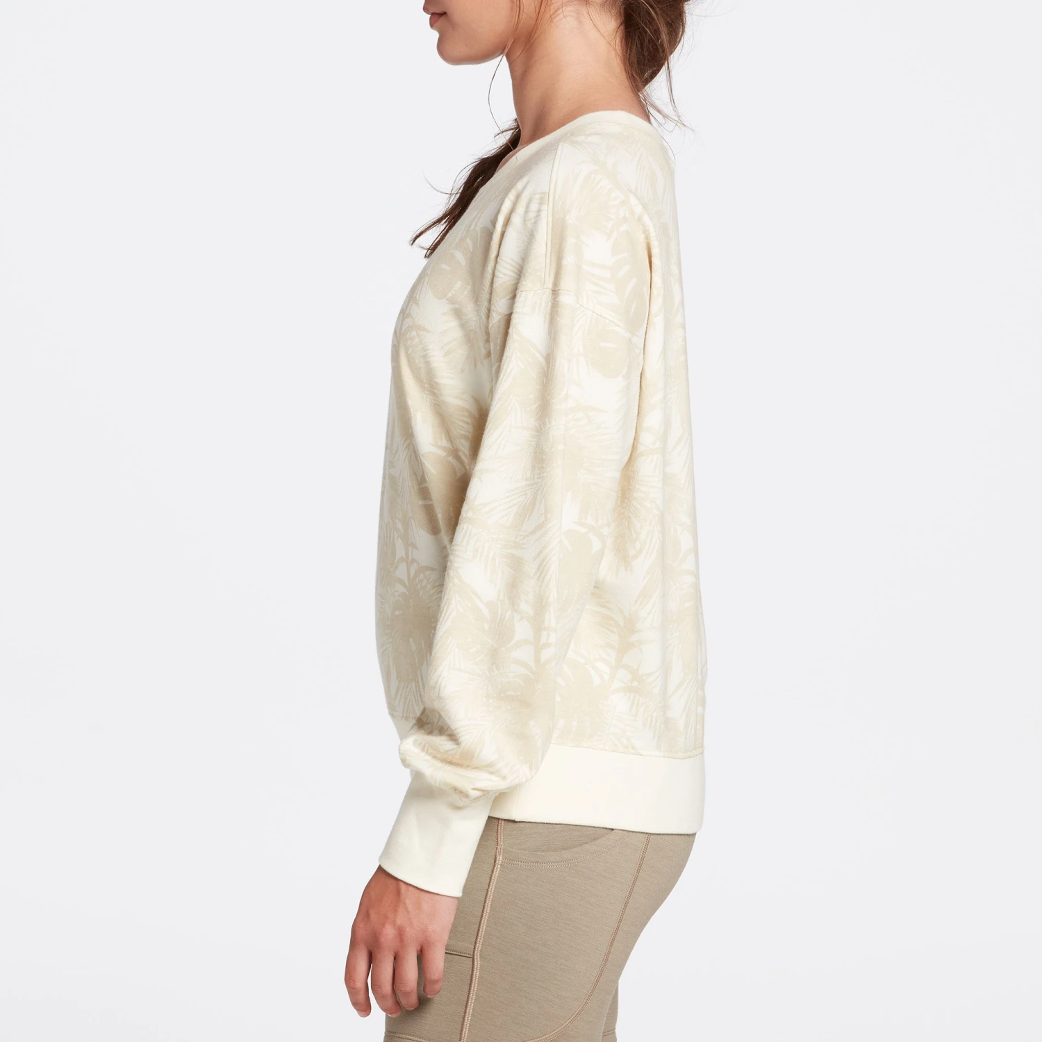 Alpine Design Women's Fleece Crewneck Sweatshirt For Women Unbleached Midnight Fern - Image 4