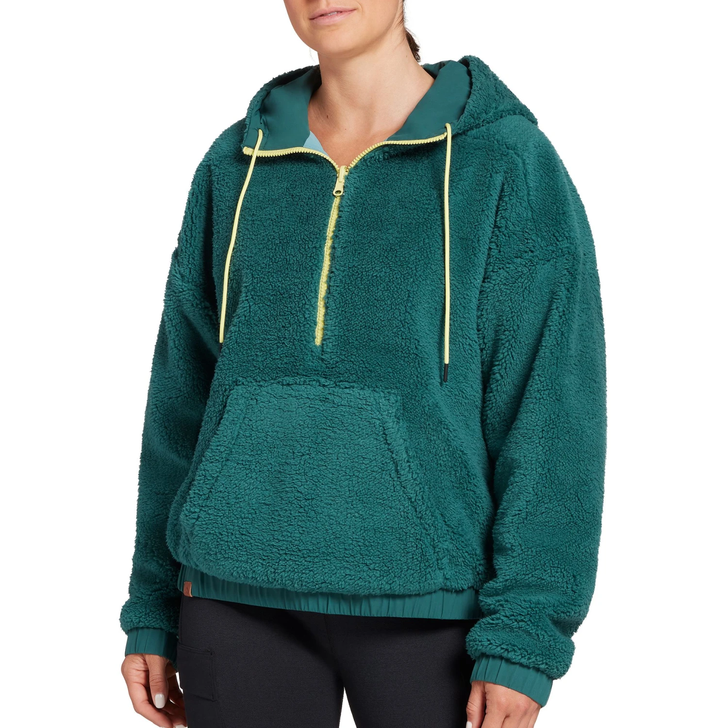 Alpine Design Women's Down Home Reversible Sherpa Jacket For Women Conifer/citron Crush - Image 2