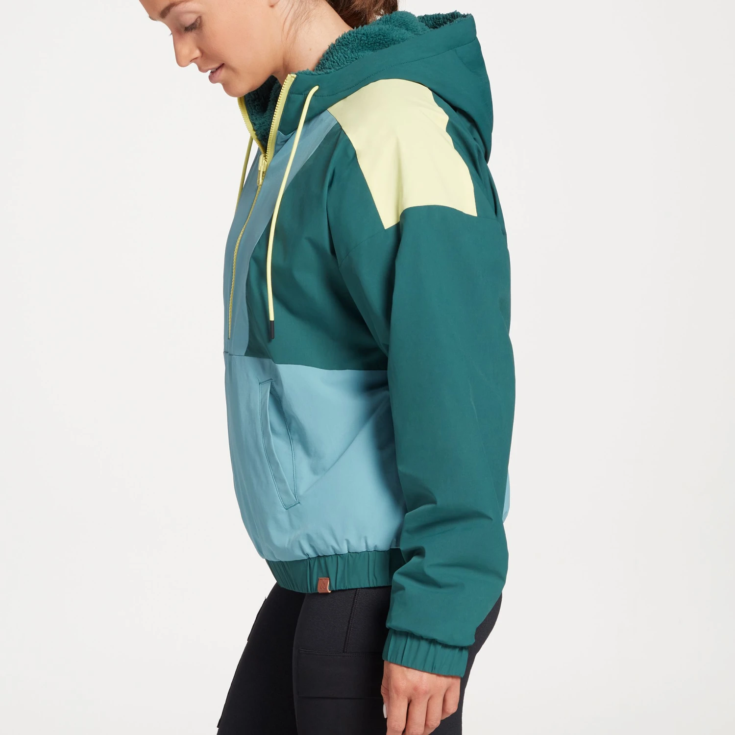 Alpine Design Women's Down Home Reversible Sherpa Jacket For Women Conifer/citron Crush - Image 6