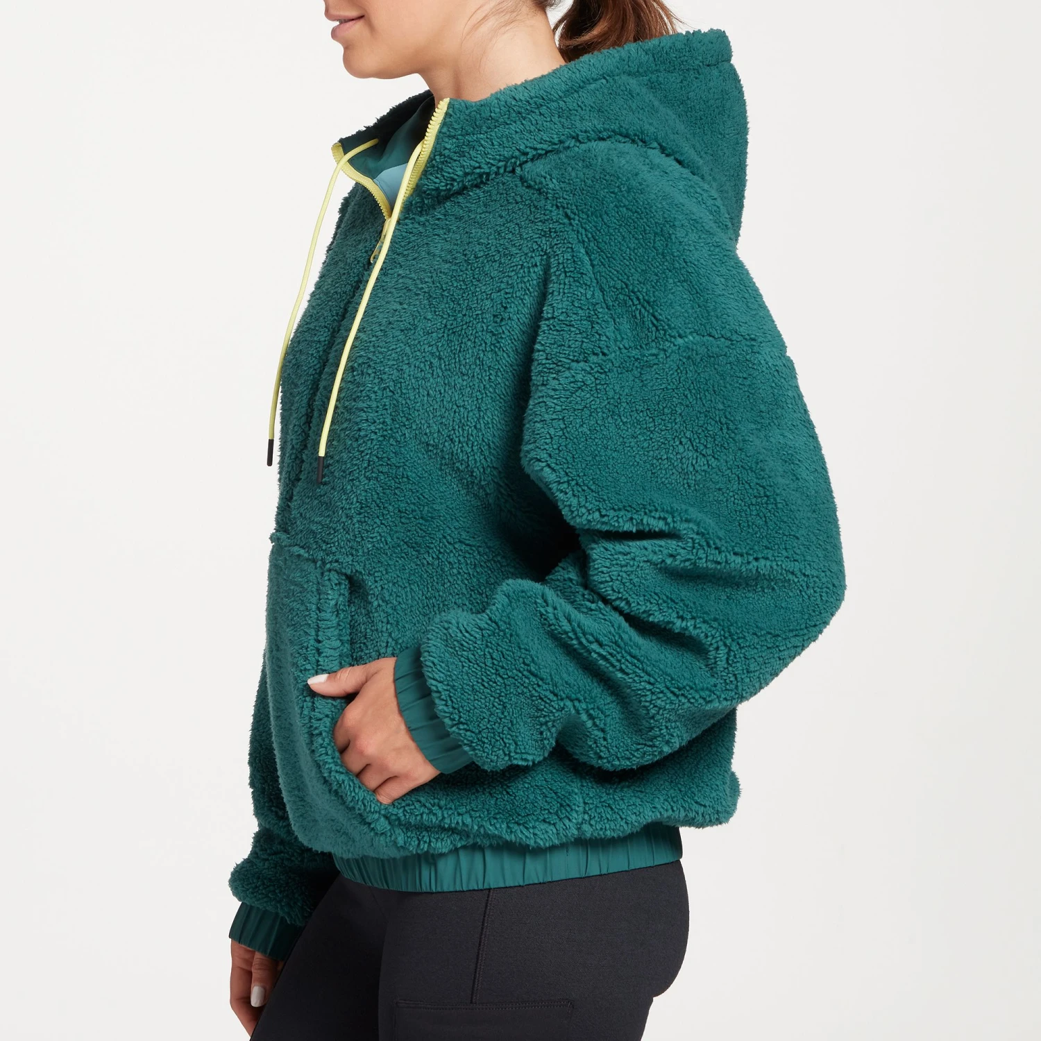 Alpine Design Women's Down Home Reversible Sherpa Jacket For Women Conifer/citron Crush - Image 7