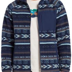 Alpine Design Men's Jokull Fleece Jacket For Men Intarsia Navy/bamboo