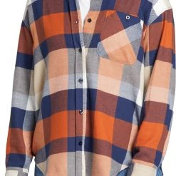 Alpine Design Women's Journey Oversized Flannel For Women Tree Moss/autumn