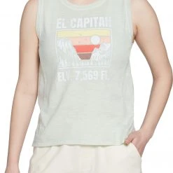 Alpine Design Women's Muscle Graphic Tank Top For Women Muted Mint