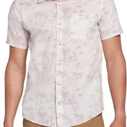 Alpine Design Men's Camp Short Sleeve Button Down Shirt For Men Camping Trip/muted Grape