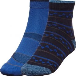 Alpine Design Men's Explorer Quarter Socks – 2 Pack For Men Blue