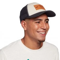 Alpine Design Men's Colorblock Patch Trucker Hat For Men Mocha