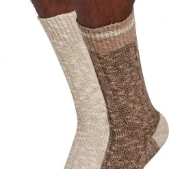 Alpine Design Men's Cotton Ragg Socks – 2 Pack For Men Oatmeal