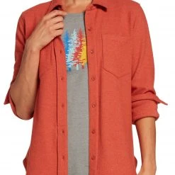 Alpine Design Women's Wanderful Brushed Knit Long Sleeve Shirt For Women Deep Rust