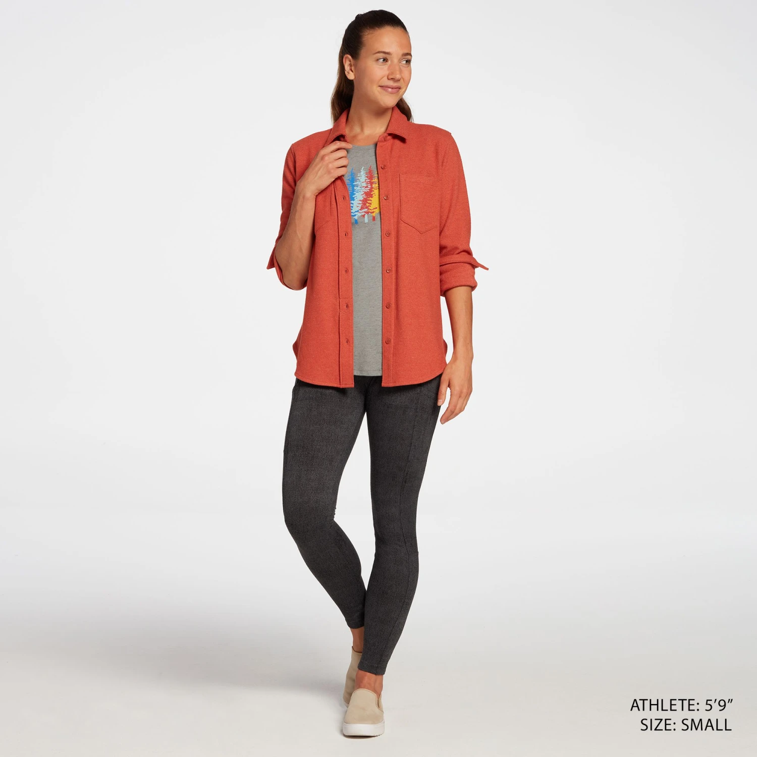 Alpine Design Women's Wanderful Brushed Knit Long Sleeve Shirt For Women Deep Rust - Image 2