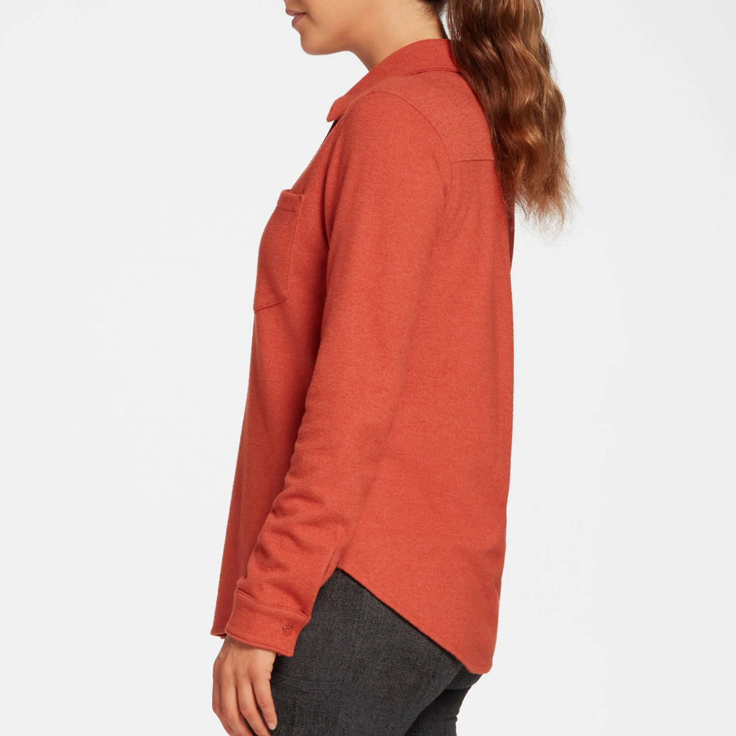 Alpine Design Women's Wanderful Brushed Knit Long Sleeve Shirt For Women Deep Rust - Image 4